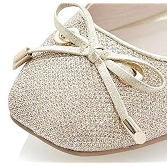 Dune London Women's Meanda Square Toe Flats Gold Size 7 - Picture 3 of 9
